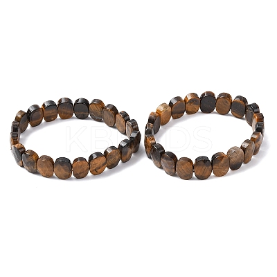 Natural & Synthetic Mixed Gemstone Faceted Beaded Stretch Bracelets for Women BJEW-K251-07-1
