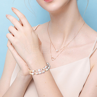 45Pcs 3 Style Natural Cultured Freshwater Pearl Beads PEAR-WR0001-07-1