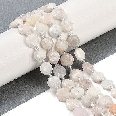 Natural White Moonstone Beads Strands G-C116-A15-01B-1