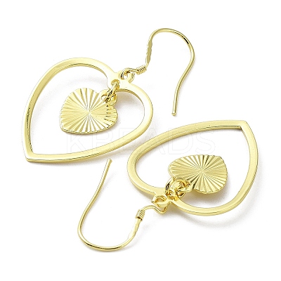 Rack Plating Brass Dnagle Earrings KK-C029-07G-1