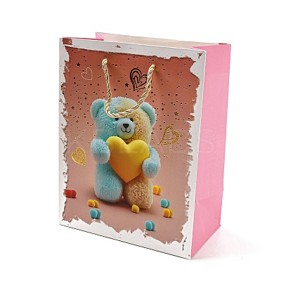 4 Colors Valentine's Day Love Paper Gift Bags CARB-D014-01H-1