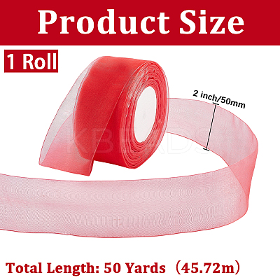 1 Rolls Sheer Organza Ribbon SRIB-CY0001-22C-05-1
