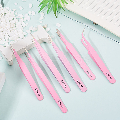 201 Stainless Steel Beading Tweezers Sets TOOL-TA0001-15B-1