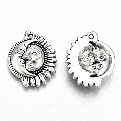 Tibetan Style Alloy Pendants TIBE-S323-045AS-RS-1