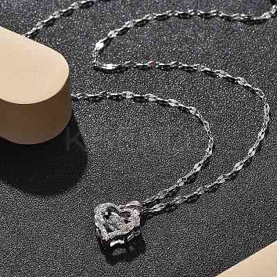 304 Stainless Steel Necklaces for Women NJEW-R015-03P-1