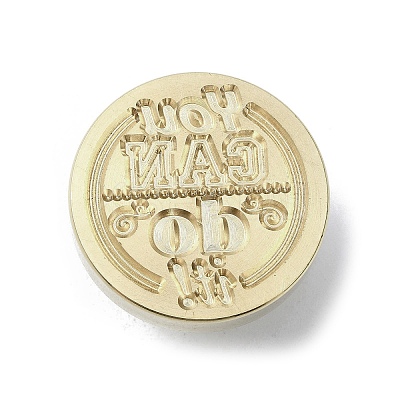 You can Do It. Wax Seal Brass Stamp Heads AJEW-M038-01Q-G-1