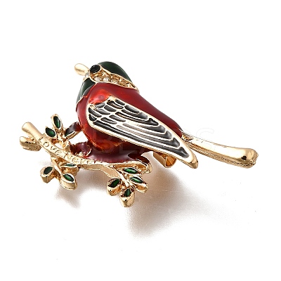 Bird Zinc Alloy Rhinstone Brooches LS-JEWB-V001-04B-1