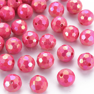 Opaque Acrylic Beads TACR-S154-10F-02-1