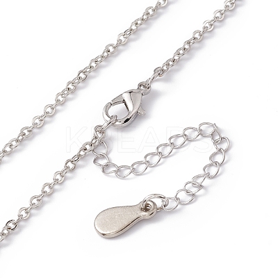 Sublimation Blank Aluminum Pendant Necklace NJEW-E020-01P-02-1