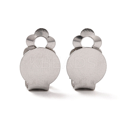 Non-Tarnish 316 Stainless Steel Clip-on Earring Fibdings X-STAS-I187-04A-P-1