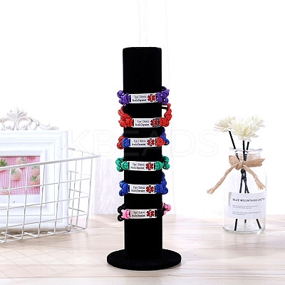 Velvet Vertical Tower Jewelry Bracelet Display Stand ODIS-F006-01C-1