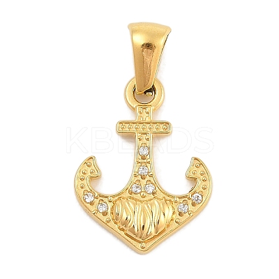 Ion Plating(IP) 304 Stainless Steel Micro Pave Cubic Zirconia Pendants STAS-D112-03G-05-1