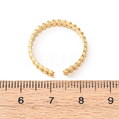304 Stainless Steel Open Cuff Rings for Women RJEW-K309-11B-G-1
