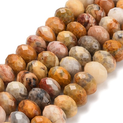 Natural Crazy Agate Beads Strands G-C259-A04-8x12mm-1