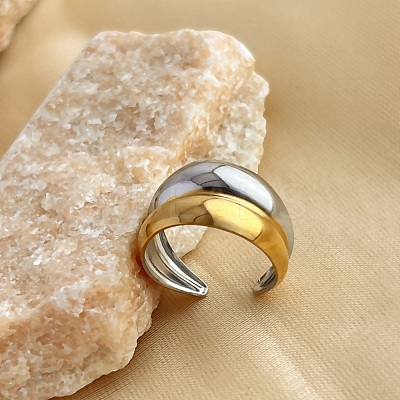 304 Stainless Steel Open Cuff Rings RJEW-K258-08GP-01-1
