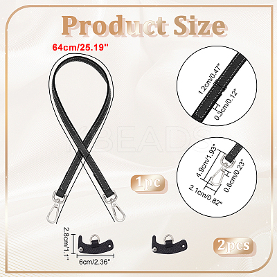 Leather Bag Handles & Undamaged Bag Triangle Buckle Connector FIND-WH0191-12B-1