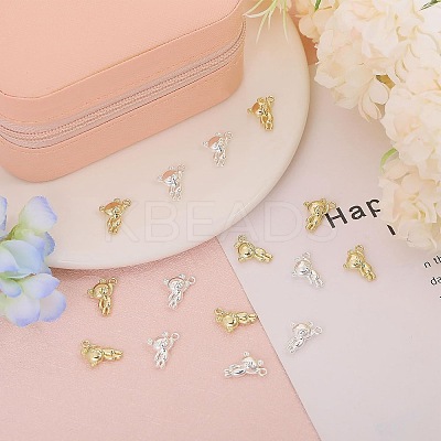 40Pcs 2 Colors Rack Plating Alloy Charms PALLOY-CA0002-39-1