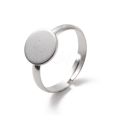 Non-Tarnish 304 Stainless Steel Pad Ring Settings X-STAS-K278-11C-P-1