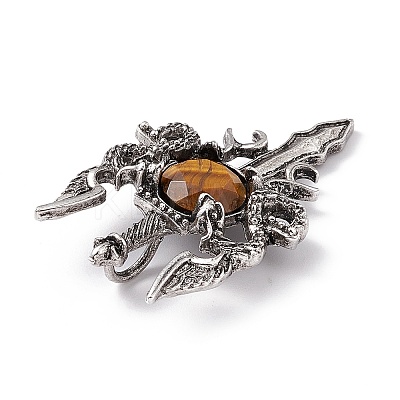 Natural Tiger Eye Pendants G-H281-03D-1