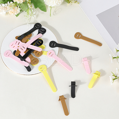 24Pcs 4 Colors PVC Zipper Pull Tabs PVC-GF0001-02A-02-1