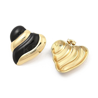 PVD Vacuum Plating Golden 304 Stainless Steel Stud Earrings for Women EJEW-Z068-07G-1