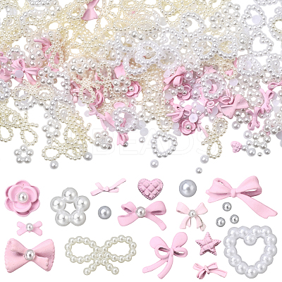 644Pcs Alloy & Acrylic & ABS Plastic Imitation Pearl Cabochons MRMJ-SP0001-13-1