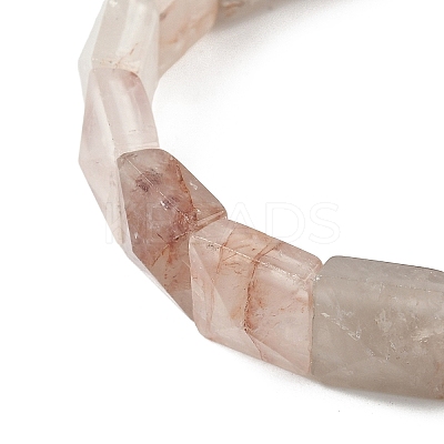 Natural Ferruginous Quartz Beads Stretch Bracelets for Women Men BJEW-C097-06-09-1