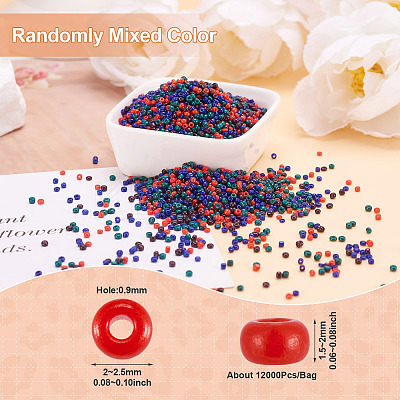 Opaque Glass Round Seed Beads GLAA-TAC0025-07A-08-1