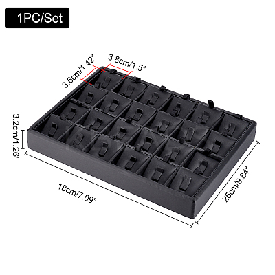 1Pc 24-Compartment Wooden Rings Presentation Boxes RDIS-PH0001-007-1