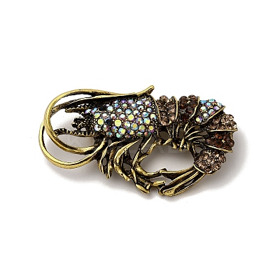 Alloy Rhinestone Brooch JEWB-K027-04A-AG-1