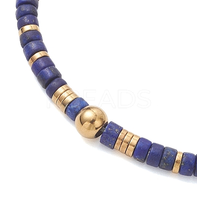 2Pcs Natural Howlite & Lapis Lazuli Beads Stretch Bracelets for Women BJEW-JB13214-1
