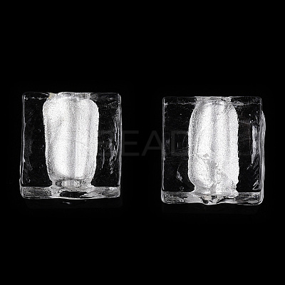 Handmade Silver Foil Lampwork Beads FOIL-S006-12x12mm-11-1