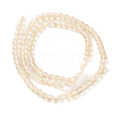Transparent Electroplate Glass Beads Strands GLAA-T032-T4mm-C11-1