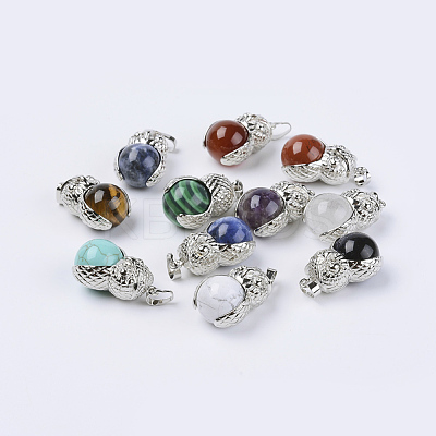 Natural & Synthetic Mixed Stone Pendants G-P350-A-1