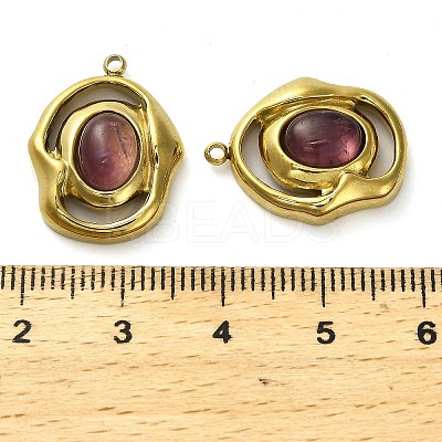 Natural Amethyst Pendants STAS-H438-10G-02-1