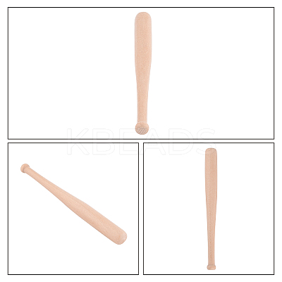 Natural Wood Baseball Bat Home Display Decorations WOOD-WH0101-35-1