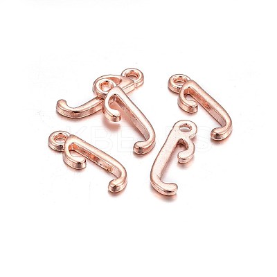 Rose Gold Plated Alloy Letter Pendants LS-X-PALLOY-J718-01RG-J-1