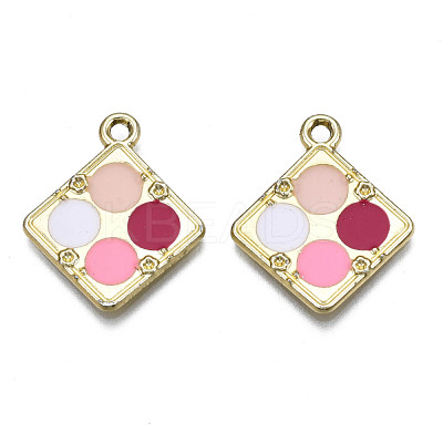 Rack Plating Alloy Enamel Pendants ENAM-T011-124-1