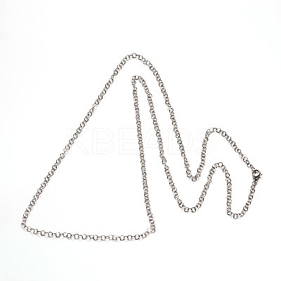 Tarnish Resistant 304 Stainless Steel Cable Chain Necklaces NJEW-N0046-02P-1