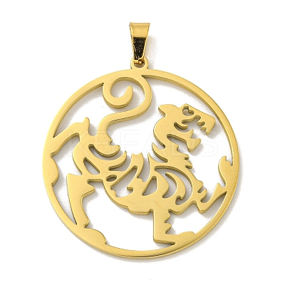 304 Stainless Steel Pendants STAS-M067-05G-1