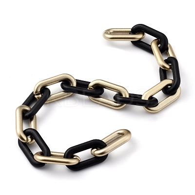 Handmade Spray Painted CCB Plastic Cable Chains AJEW-JB00728-01-1