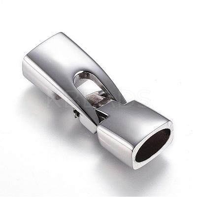 Tarnish Resistant 304 Stainless Steel Snap Lock Clasps STAS-D159-05-1