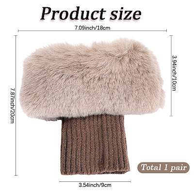 Acrylic Fiber Woolen Yarn Socks Leg Cover AJEW-WH20018-149A-1
