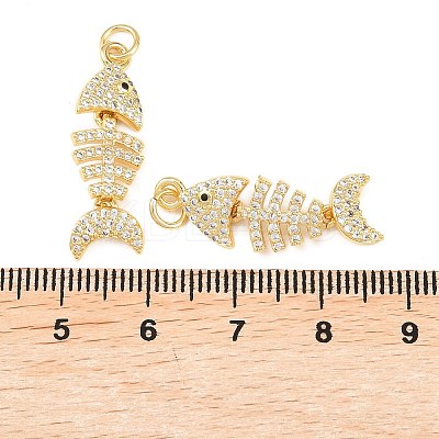 Brass Micro Pave Cubic Zirconia Pendants KK-C162-087A-G-1