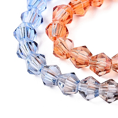 Gradient Color Baking Paint Glass Bead Strands DGLA-A039-T2mm-A014-1