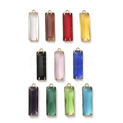 Glass with Golden Brass Pendants GLAA-G111-12G-1