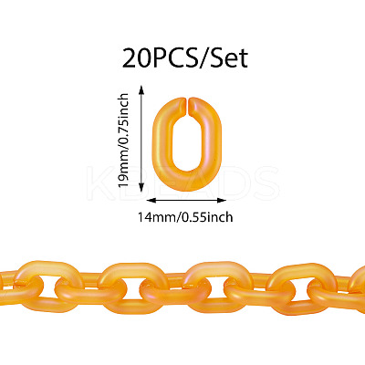 20Pcs Transparent Acrylic Quick Link Connectors OACR-TADJ0001-03H-1