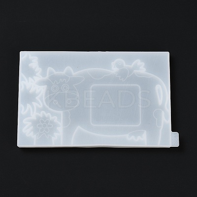 DIY Cow Photo Frame & Grass Decoration Silicone Molds DIY-I099-59-1