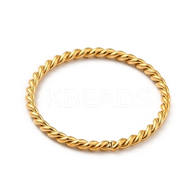 304 Stainless Steel Twist Rope Finger Ring for Women LS-RJEW-P036-01G-F-1