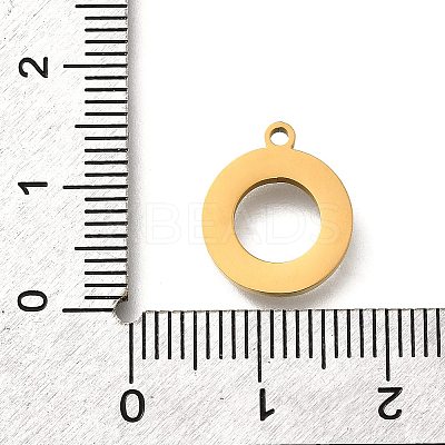 304 Stainless Steel Flat Round Pendants STAS-348-13A-G-1